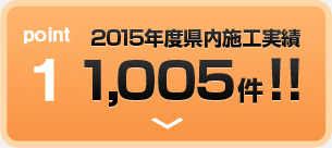 point1 2015年度塗装実績 1,005件！！