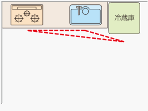 I型キッチン