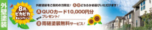 8月のピカピカキャンペーン